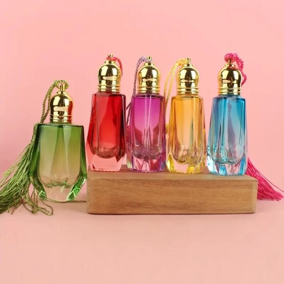 1pc.  Glass Perfume Bottle - Red - Picture 2 of 3